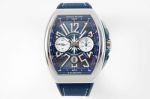 Franck Muller Vanguard Yachting V45 Blue Face 7750 Movement 44*54mm White Gold Watch
